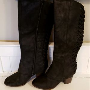 Fergalicious Black Suede Boots size 8